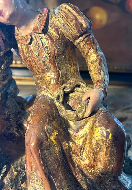 Enfant Jésus en bois polychrome -photo-1
