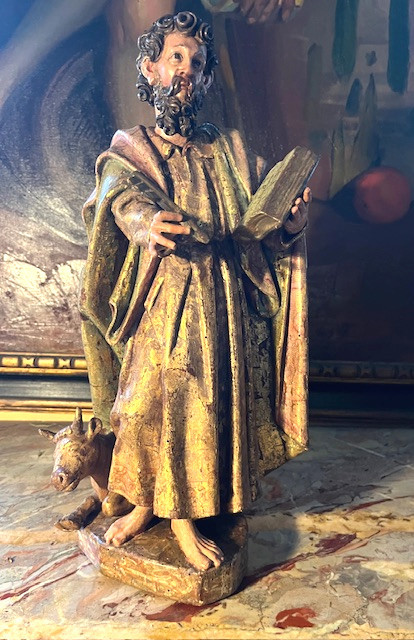 Four Evangelists, Polychrome And Gilted  Wood, -photo-4