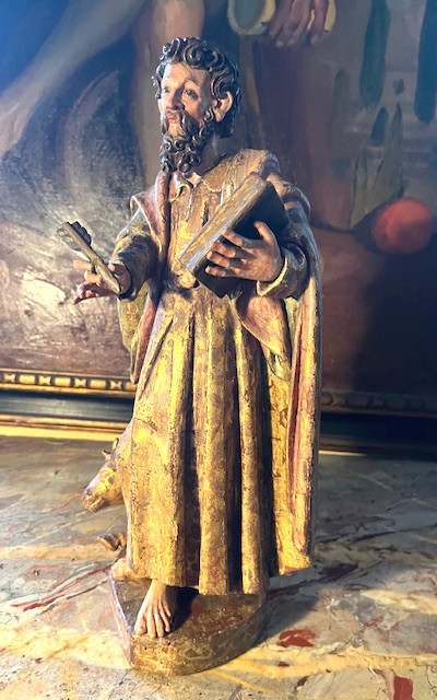 Four Evangelists, Polychrome And Gilted  Wood, -photo-1