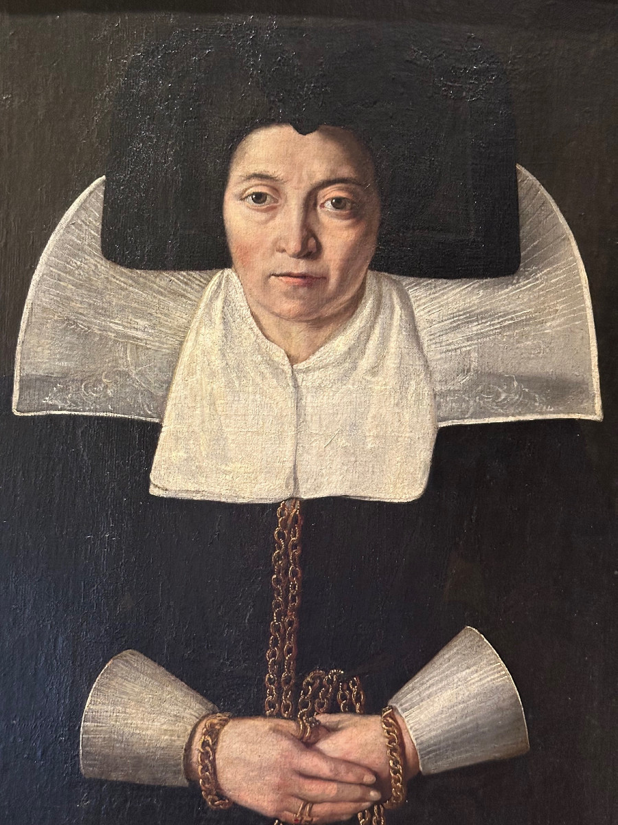 17th-century Portrait Painting Of A Woman-photo-3