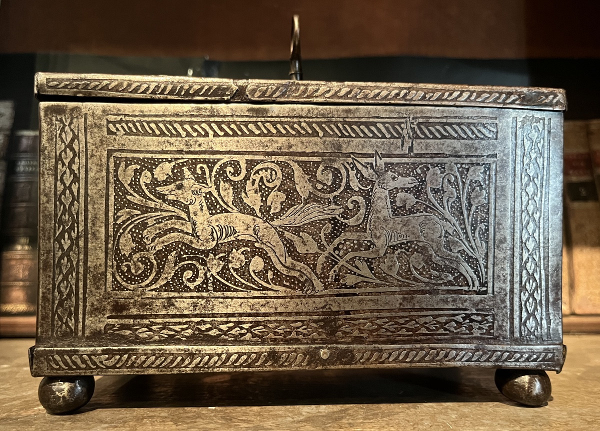 Coffret en fer gravé Nüremberg -photo-2