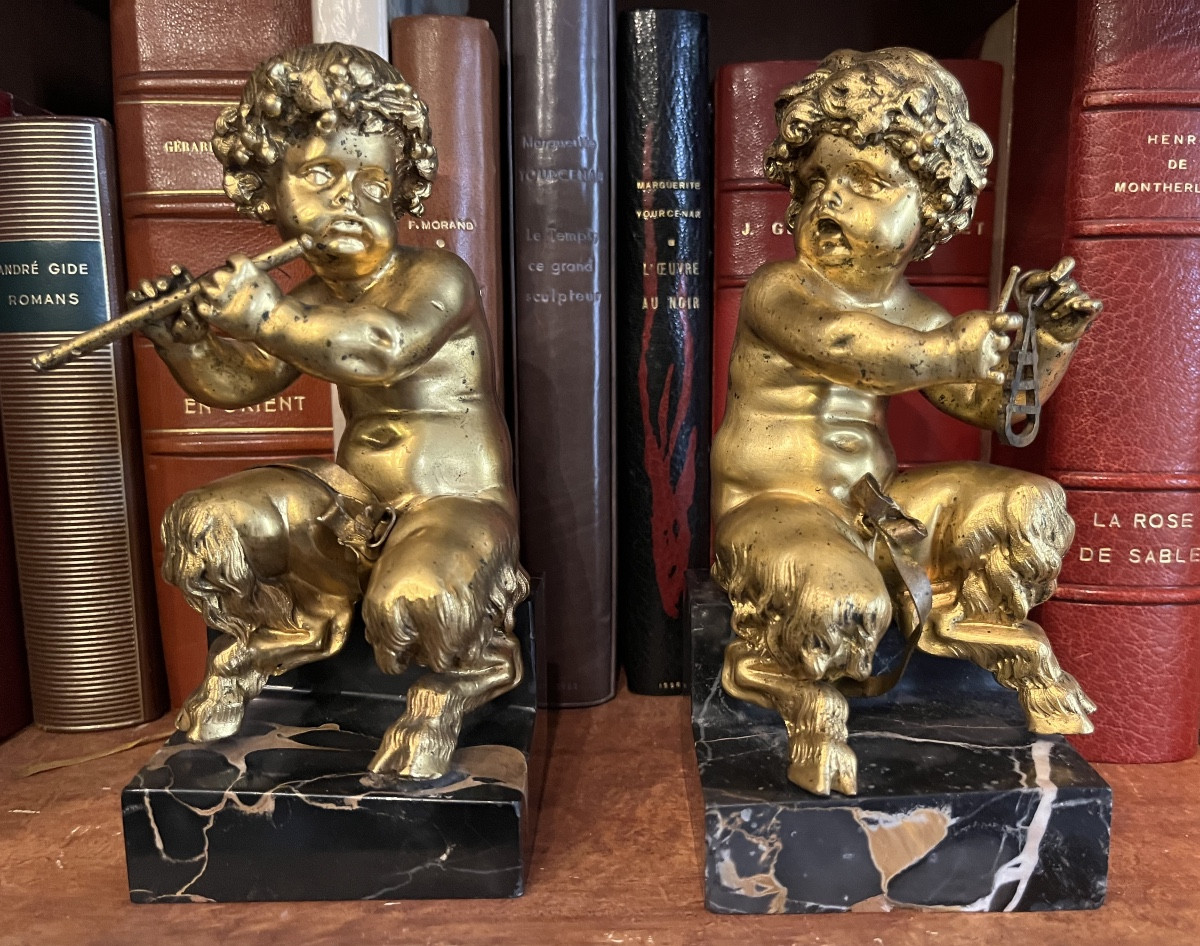 Pair Of Ormolu Fauns