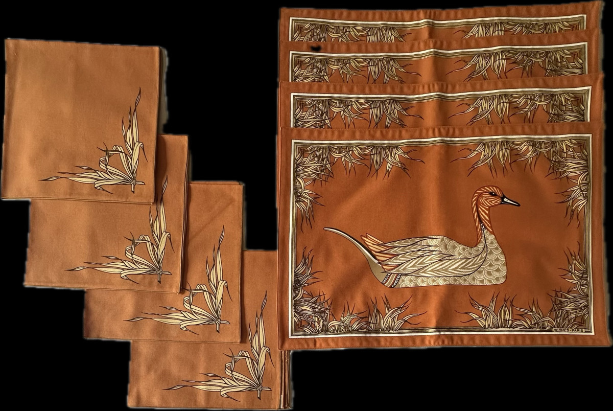 Hermès Placemat And Napkin Set-photo-2