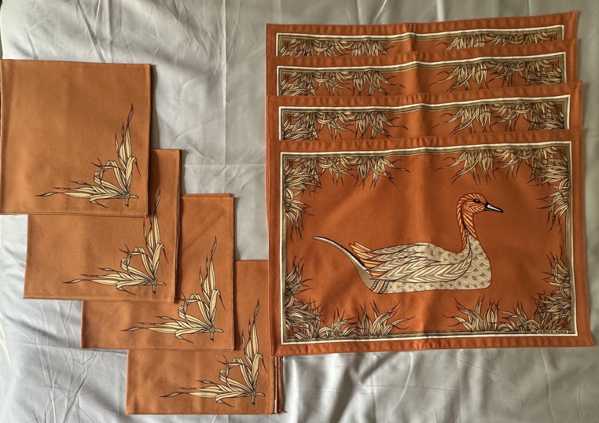 Hermès Placemat And Napkin Set-photo-2