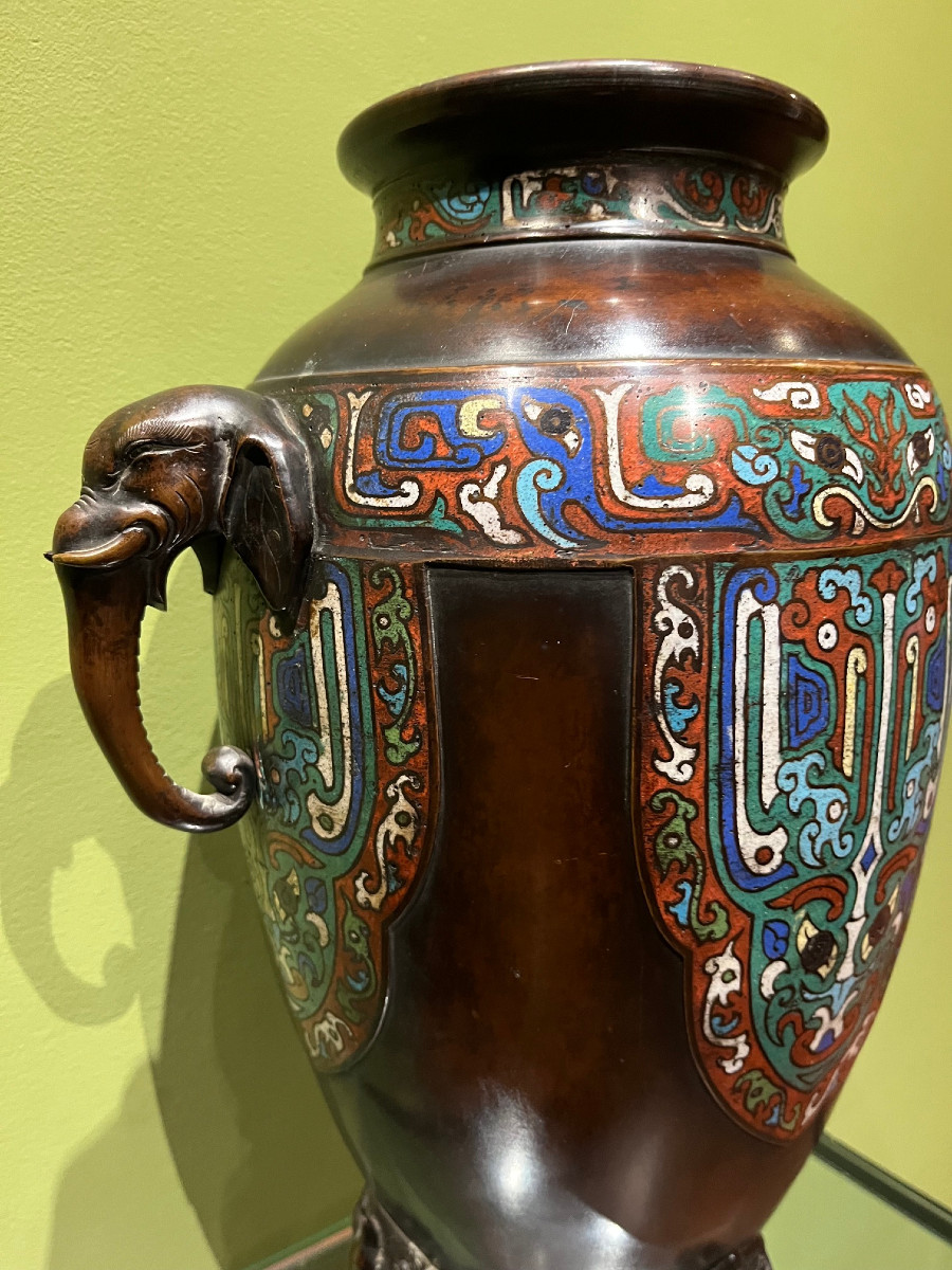 Vase cloisonné japonais-photo-2
