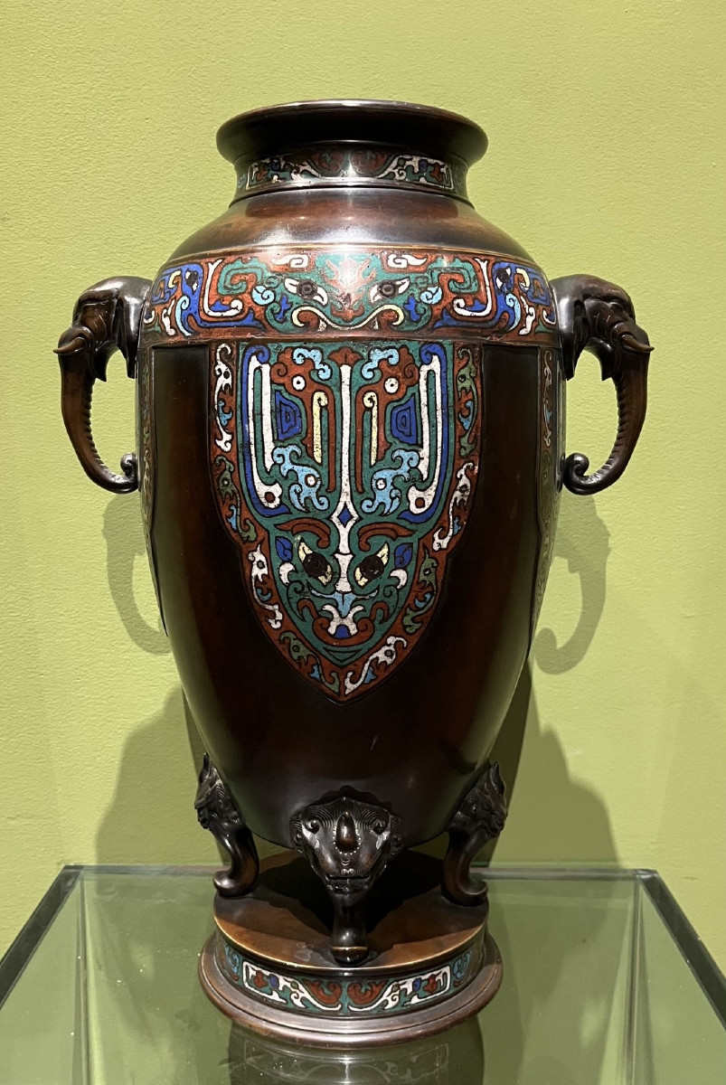 Vase cloisonné japonais