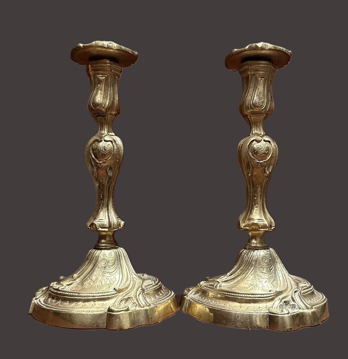 Pair Of Louis XV Candlesticks-photo-2
