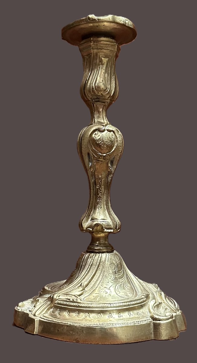 Pair Of Louis XV Candlesticks-photo-3
