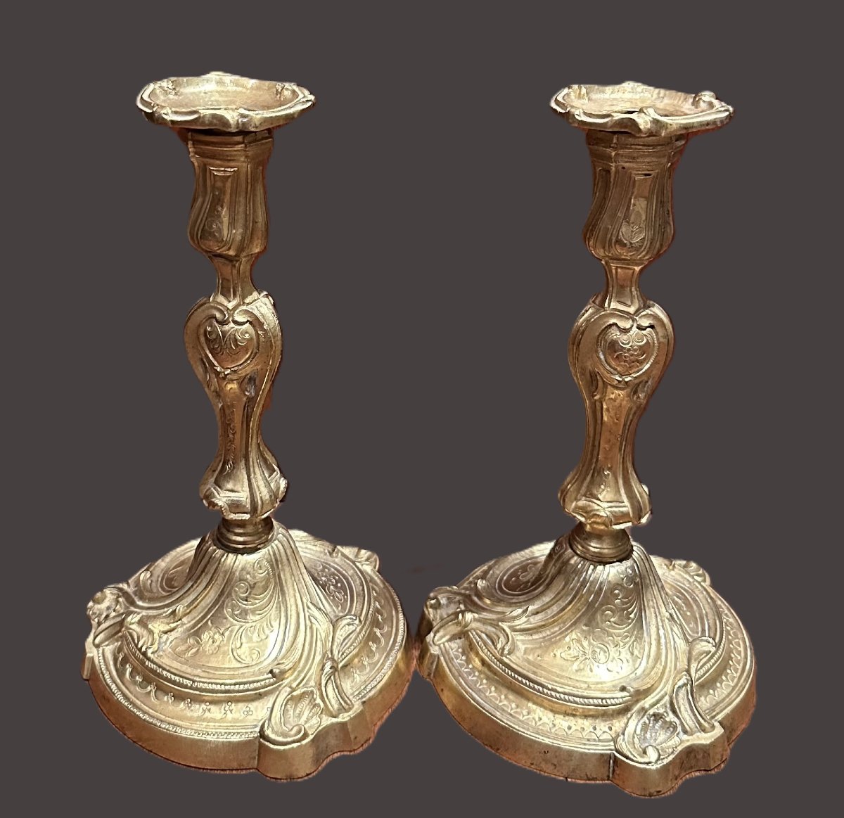 Pair Of Louis XV Candlesticks