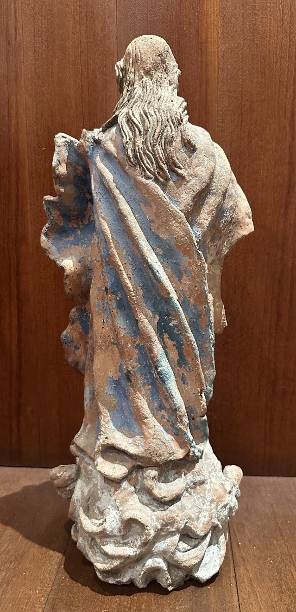 Vierge en terre cuite XVIIIème siècle-photo-3