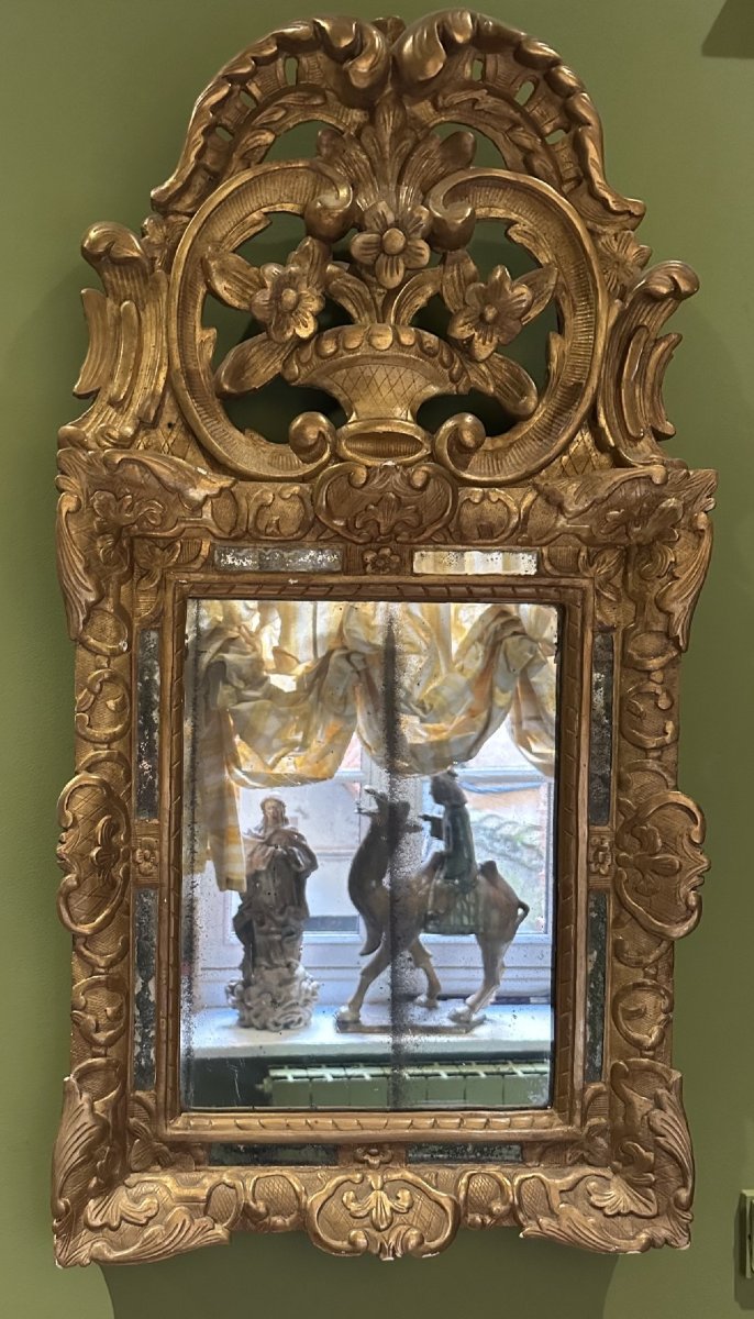 Miroir bois doré XVIIIème-photo-2