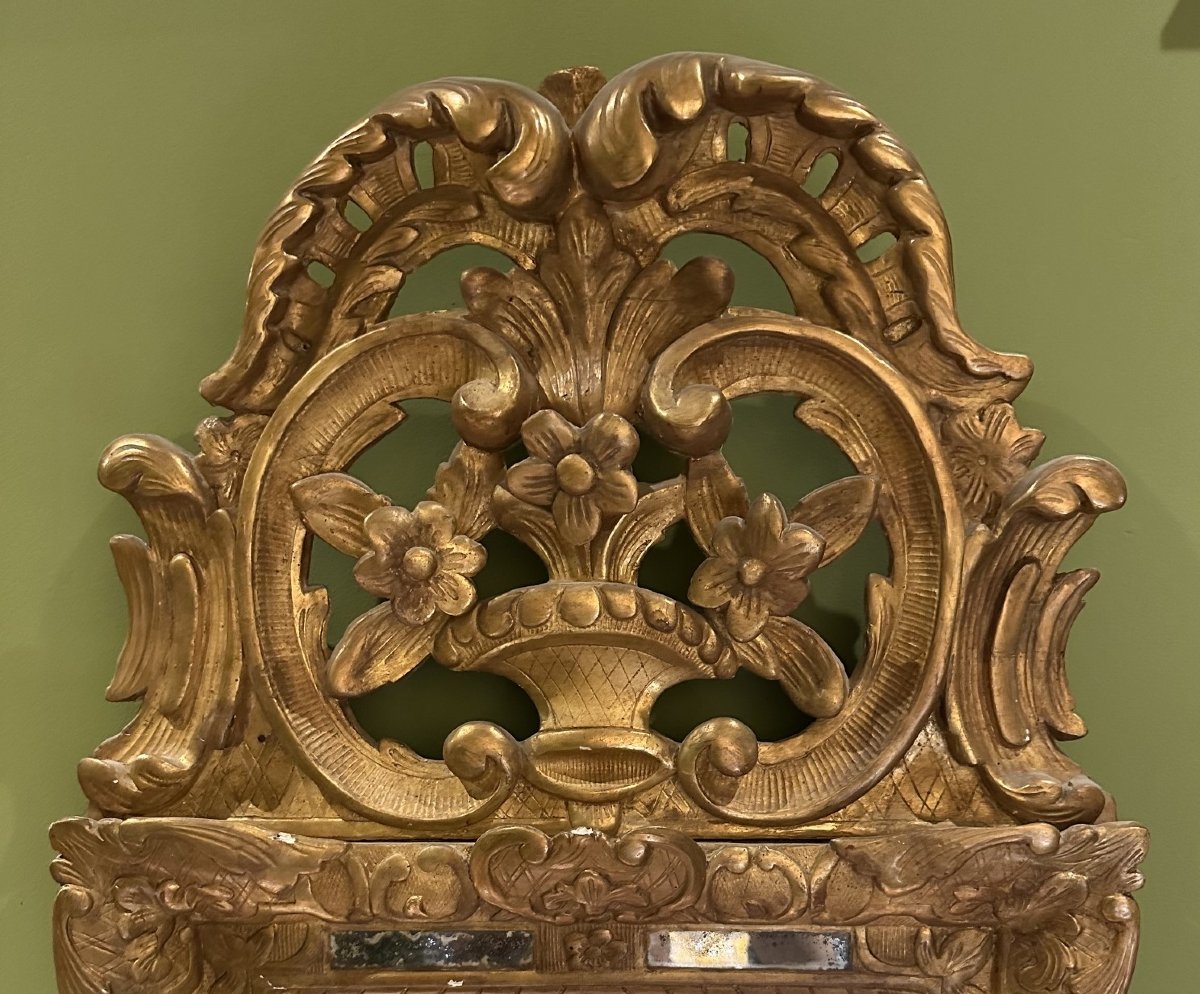 Miroir bois doré XVIIIème-photo-3