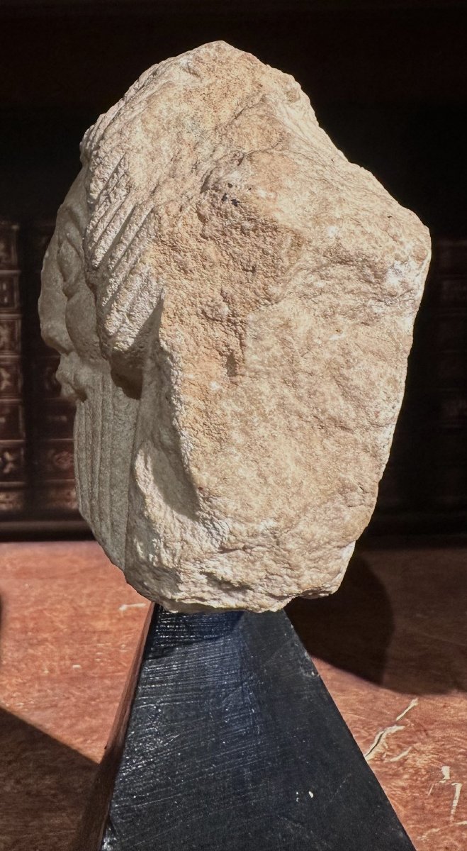 Archaic Phoenician Marble Head -photo-2