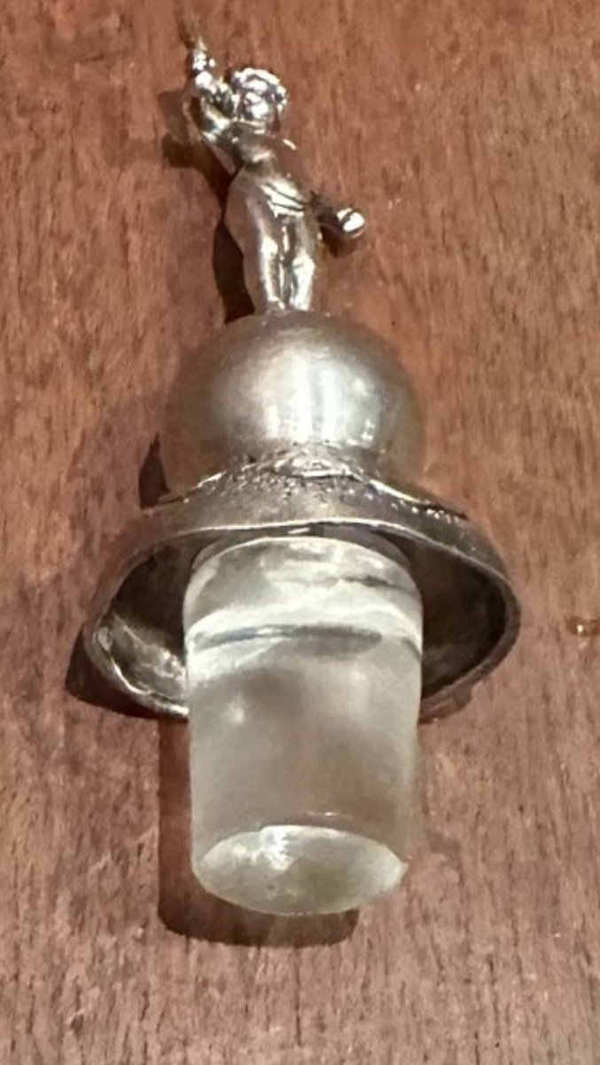 Paire de carafes cristal et argent-photo-2