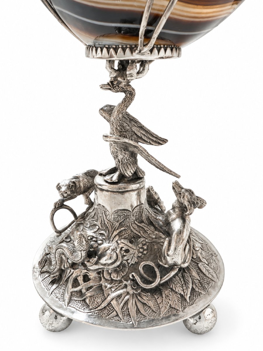 Agate And Solid Silver Cup-photo-4
