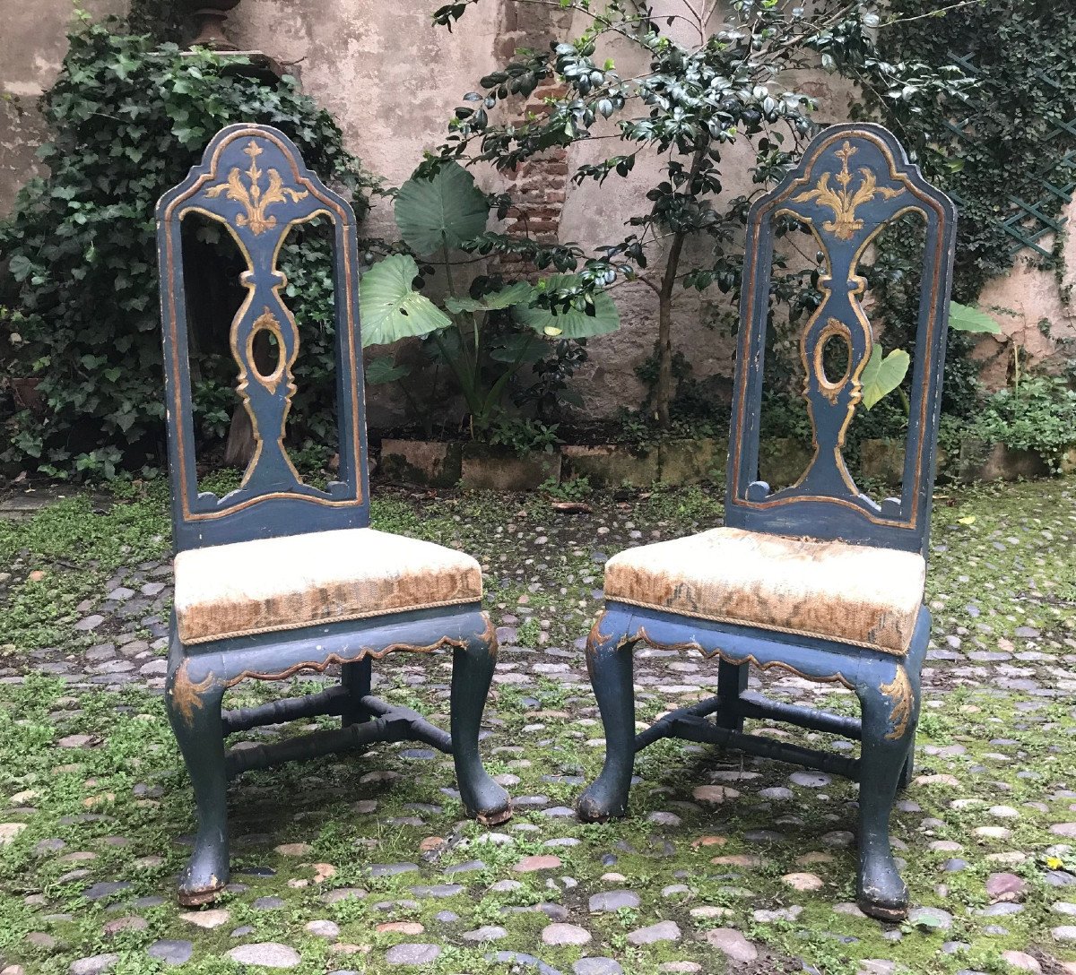 Set Of 6 Venetian Chairs XVIIIth-photo-4