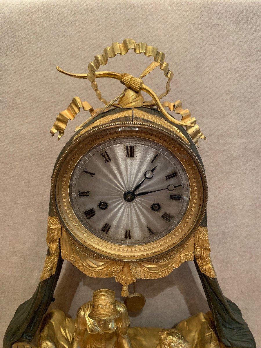 Romantic Gilt Bronze Clock-photo-4