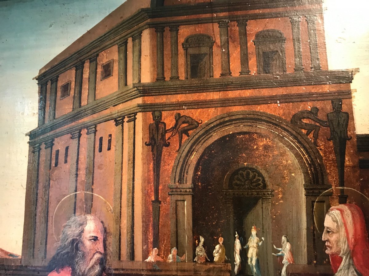 Hispano-flemish Biblical Scene Panel-photo-2