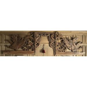 Eléments sculptés de boiserie 