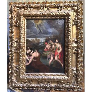 Painting: The Baptism Of Christ, 17th Century