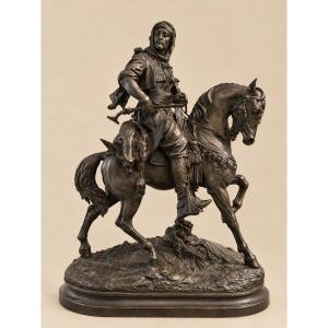 Sculpture cavalier arabe