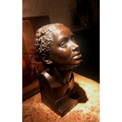 Bronze orientaliste femme africaine   1939