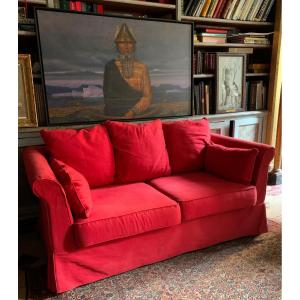 Red 2 Seater Sofa