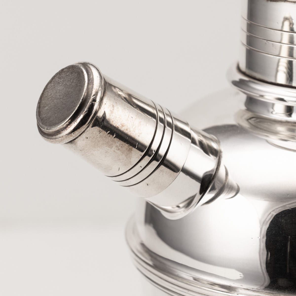 Antique 20thc Large Art Deco Silver Plated Cocktail Shaker, Birmingham C.1925-photo-5