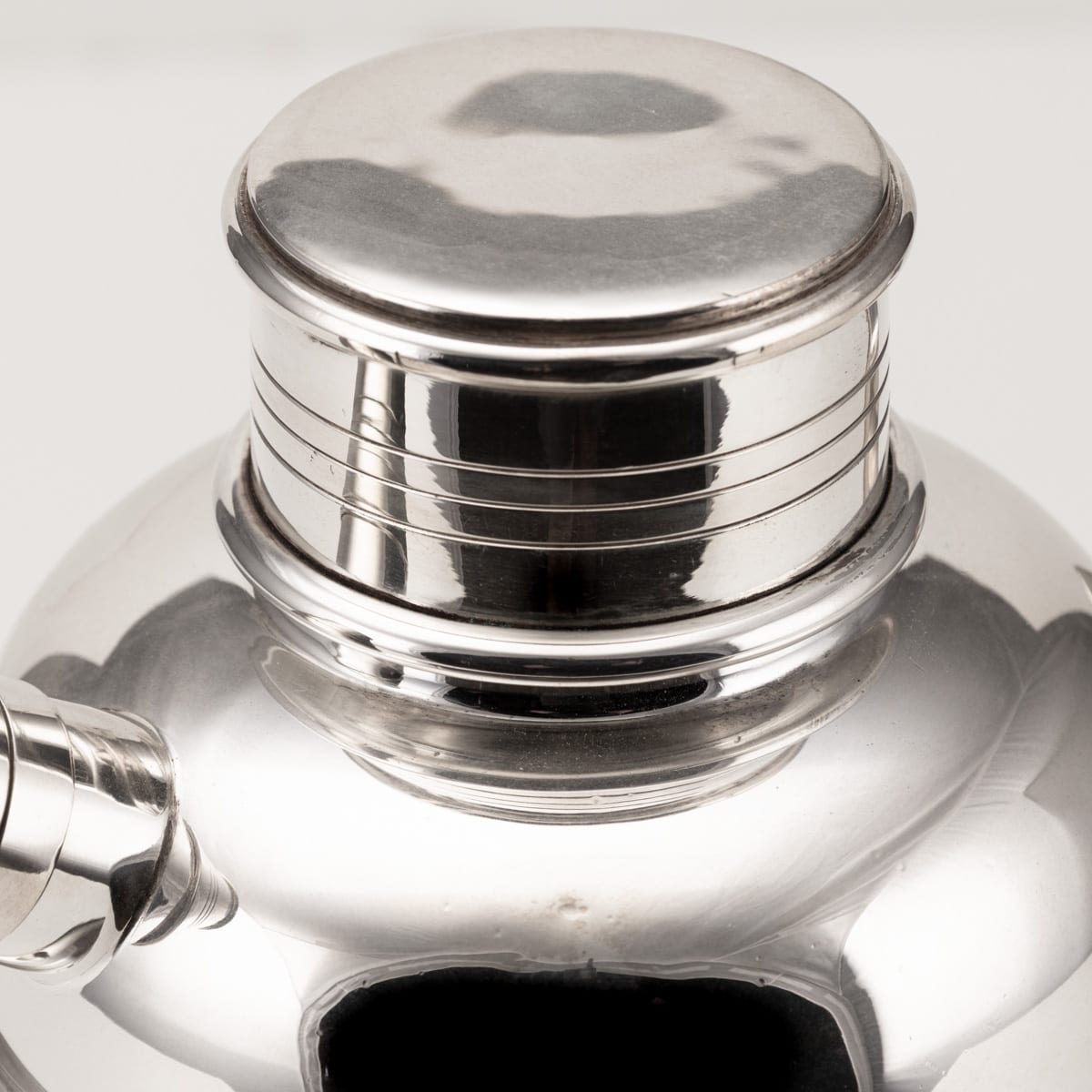Antique 20thc Large Art Deco Silver Plated Cocktail Shaker, Birmingham C.1925-photo-6