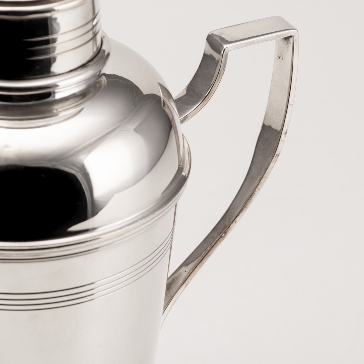 Antique 20thc Large Art Deco Silver Plated Cocktail Shaker, Birmingham C.1925-photo-7