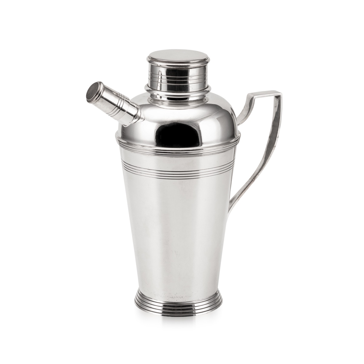 Antique 20thc Large Art Deco Silver Plated Cocktail Shaker, Birmingham C.1925