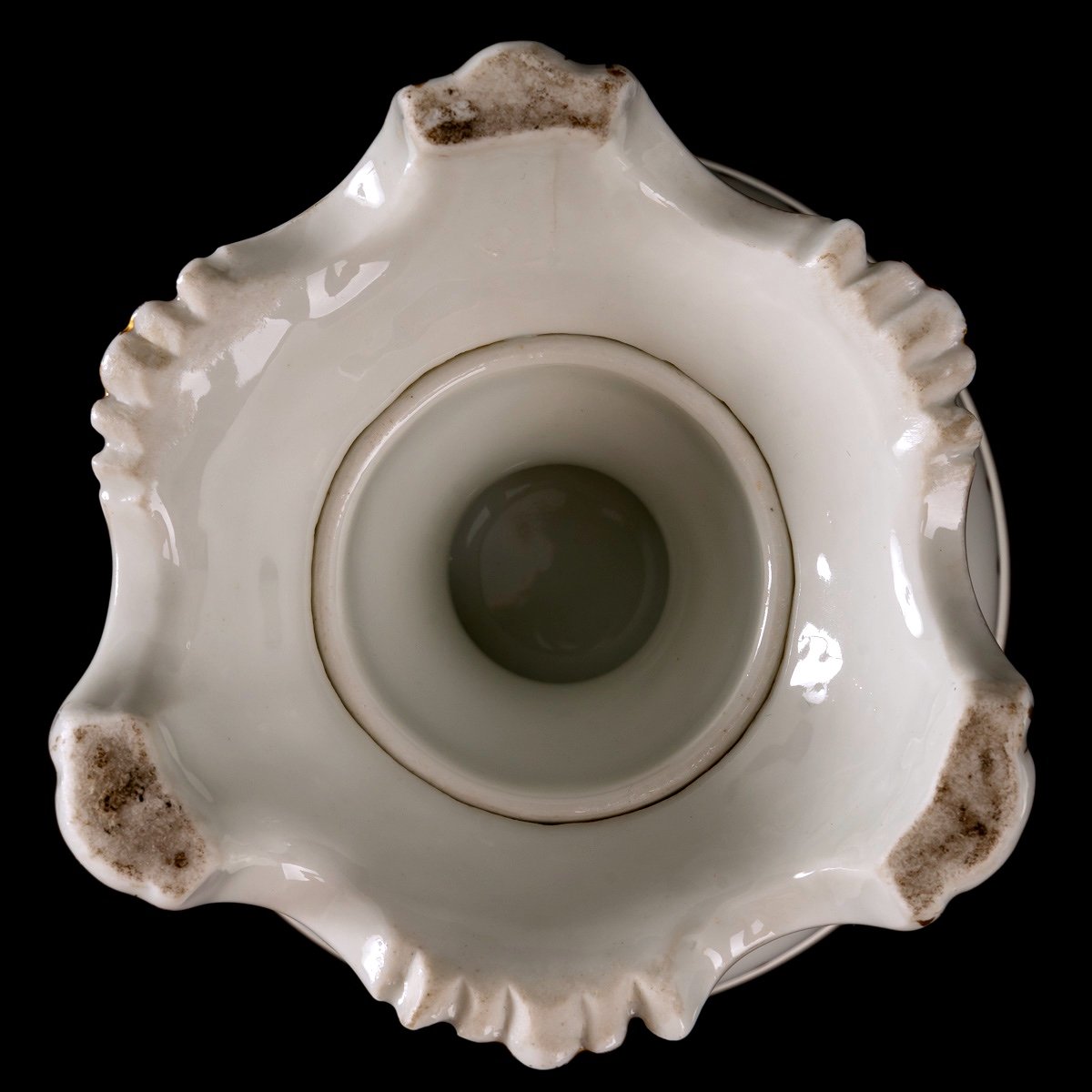 Tripod Fruit Bowl With Lid - Paris Porcelain - XIXth Century-photo-3