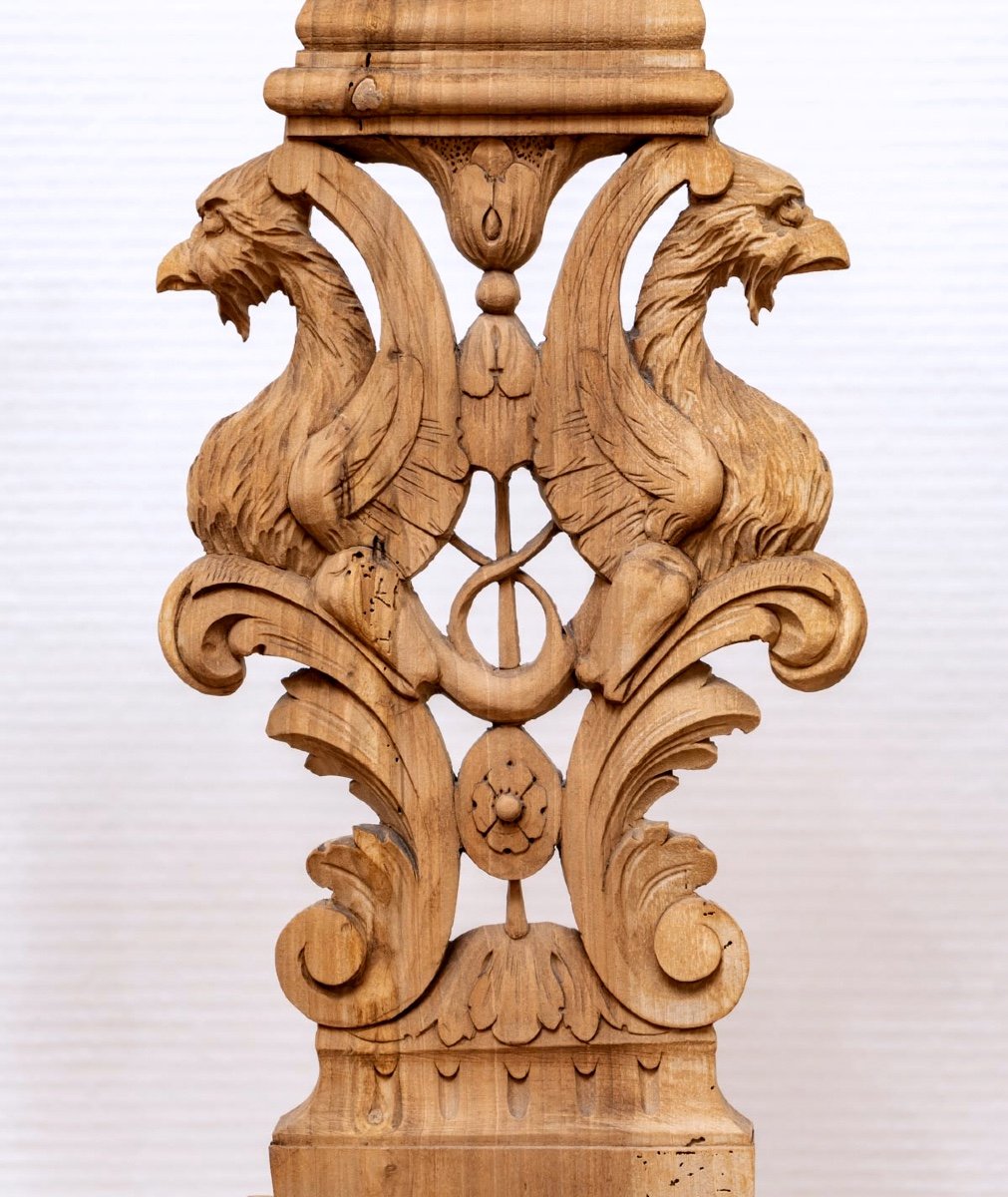 Entrance Chair - Solid Walnut - Au Putti Decor - Neo-renaissance - Period: XIXth Century-photo-2