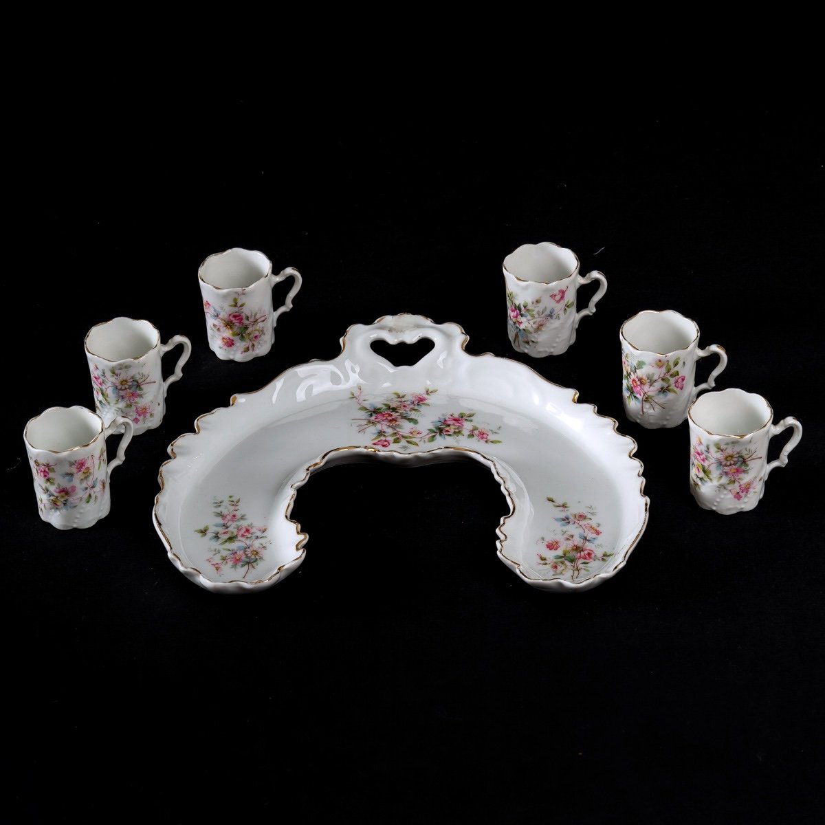 Service à Moka - Six Tasses - Porcelaine De Sèvres - époque : Art Nouveau-photo-2