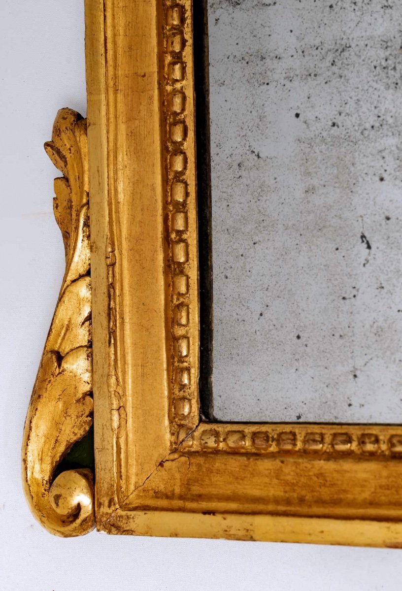 Gilded Wood Mirror - Louis XVI - Sacred Heart Devotion - Period : XVIIIth Century-photo-3