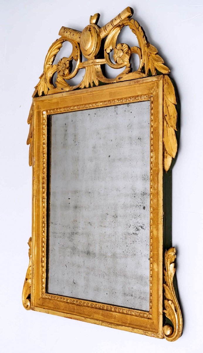 Gilded Wood Mirror - Louis XVI - Sacred Heart Devotion - Period : XVIIIth Century-photo-1