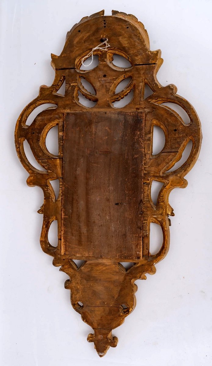 Bedroom Mirror - Bridal Mirror - Golden Wood - Period: XVIIIth Century-photo-3