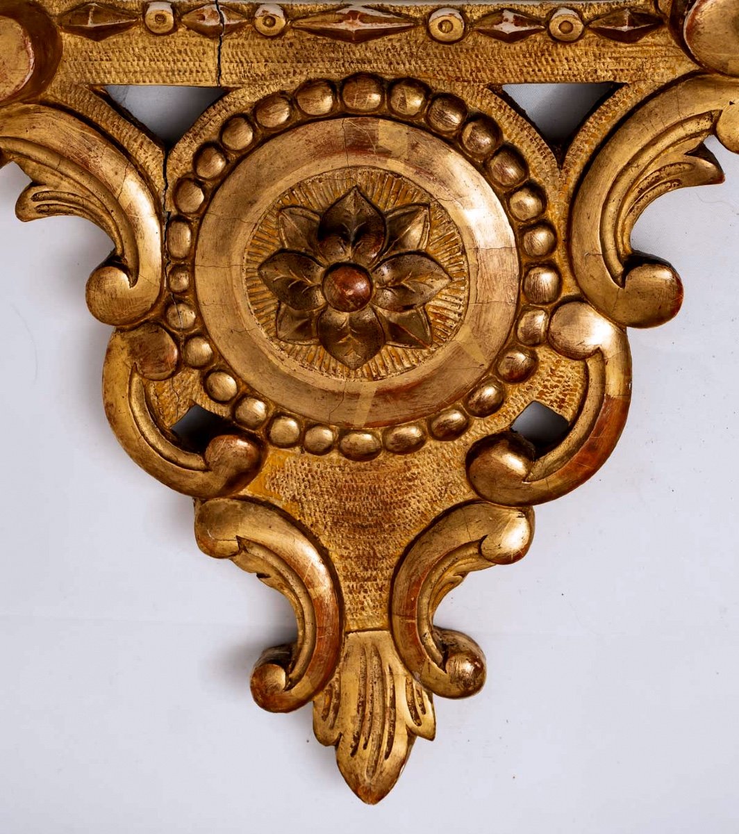 Bedroom Mirror - Bridal Mirror - Golden Wood - Period: XVIIIth Century-photo-2