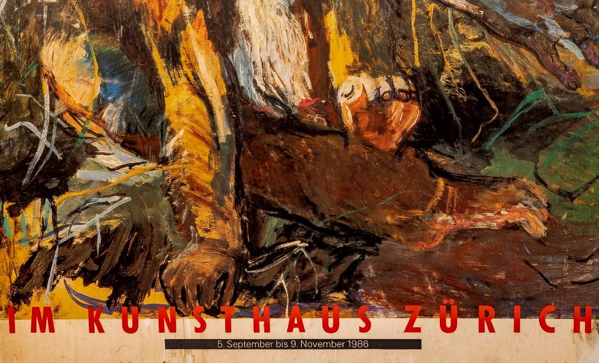 Polychrome Poster - Oscar Kokoschka - Kunsthaus Exhibition - Zurich - Circa : 1986 - XXth Century -photo-4