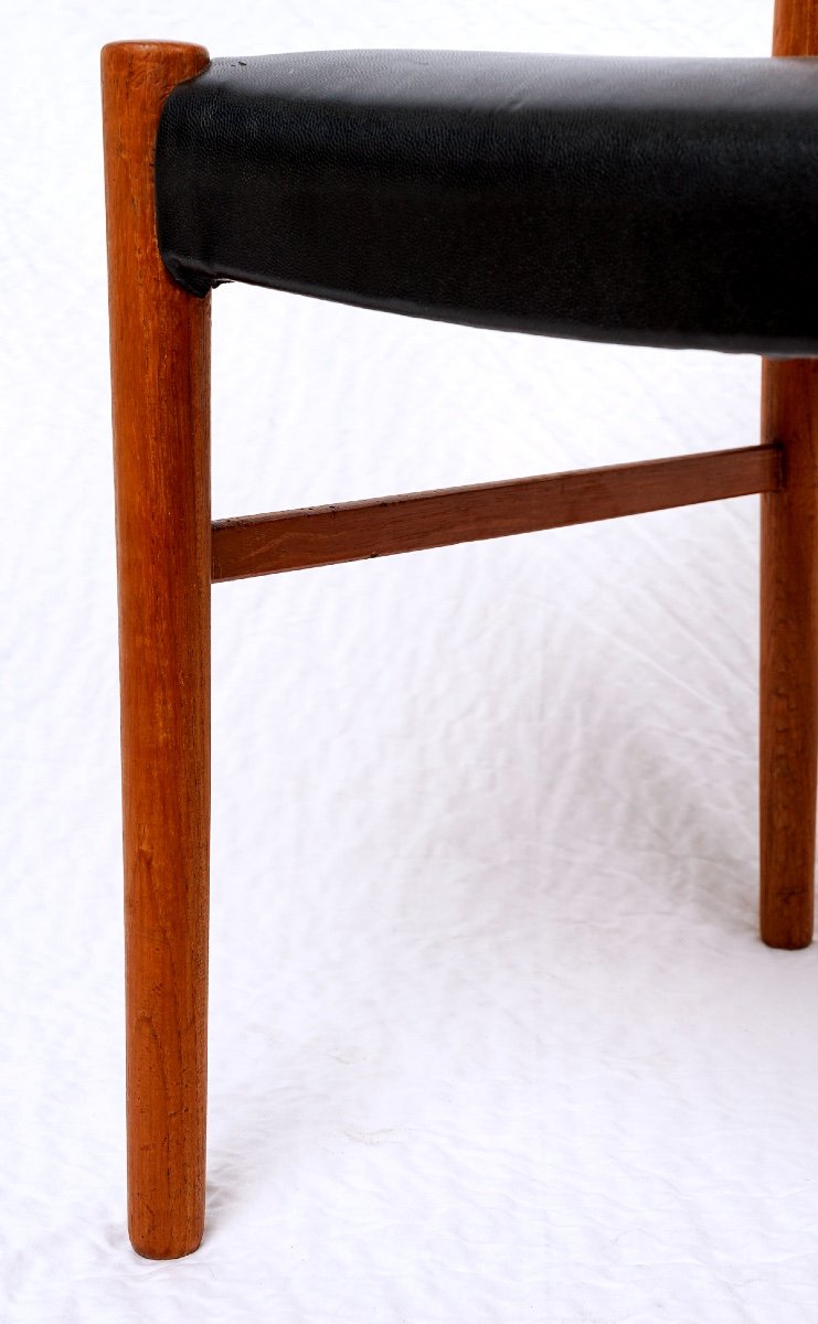 Set Of 4 Dining Room Chairs - Attributed To Niels Otto Møller - Period: 20th Century-photo-1