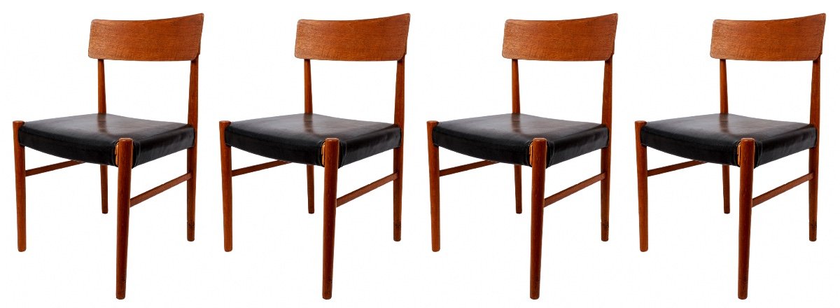 Set Of 4 Dining Room Chairs - Attributed To Niels Otto Møller - Period: 20th Century