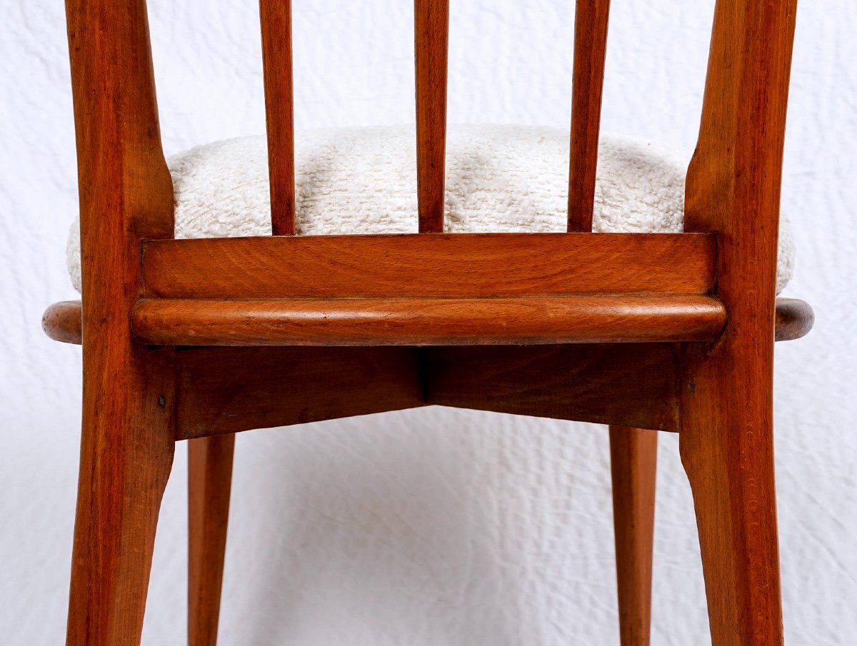 Set Of 7 Dining Room Chairs - Teak - Charles Ramos - Period: 20th Century-photo-3