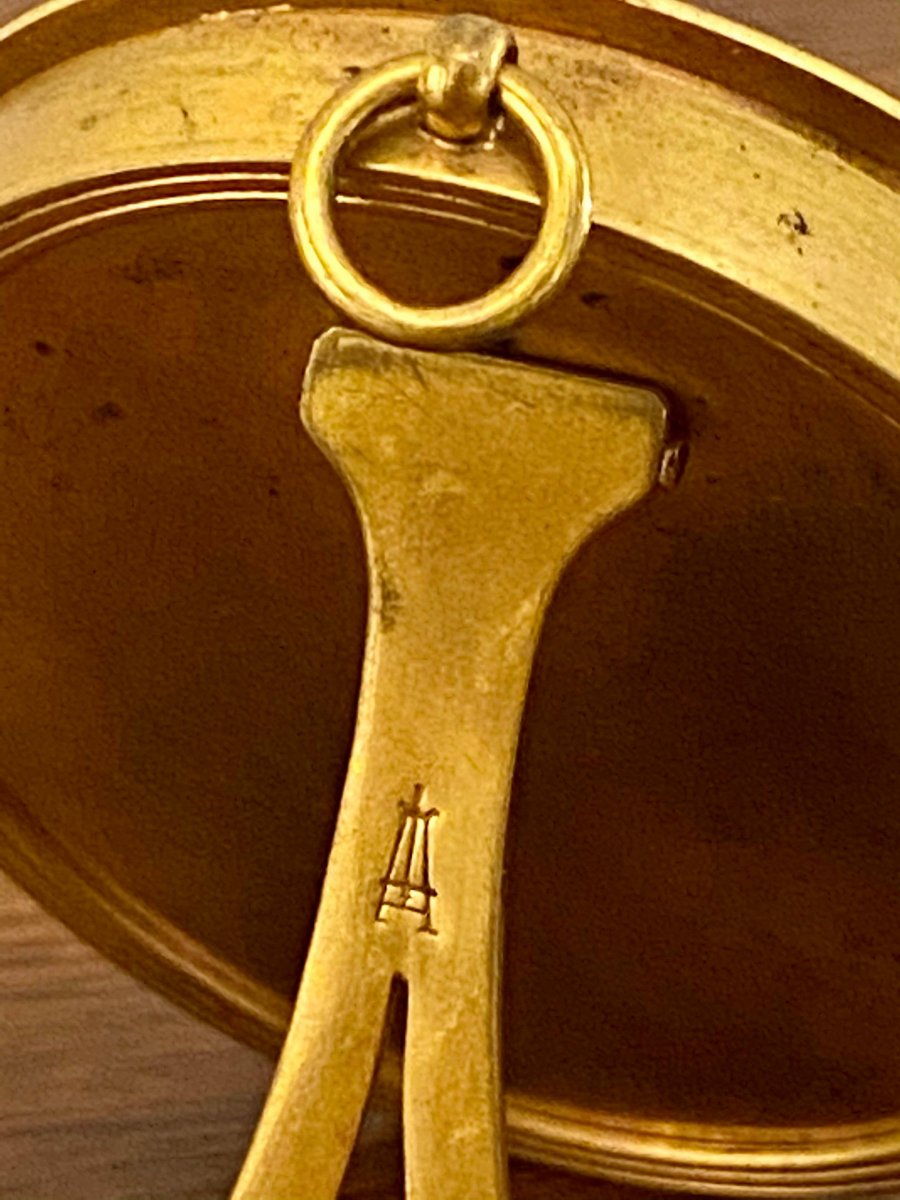 Miniature Peinte à La Main Sur Ivoire - Cadre en Bronze  - Premier Tiers Du XIXème Siècle-photo-3