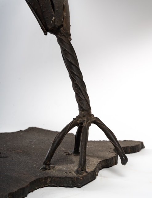 Black Eagle - Soldering Iron Sculpture - Jean Alexandre Delattre - Period XXth-photo-2