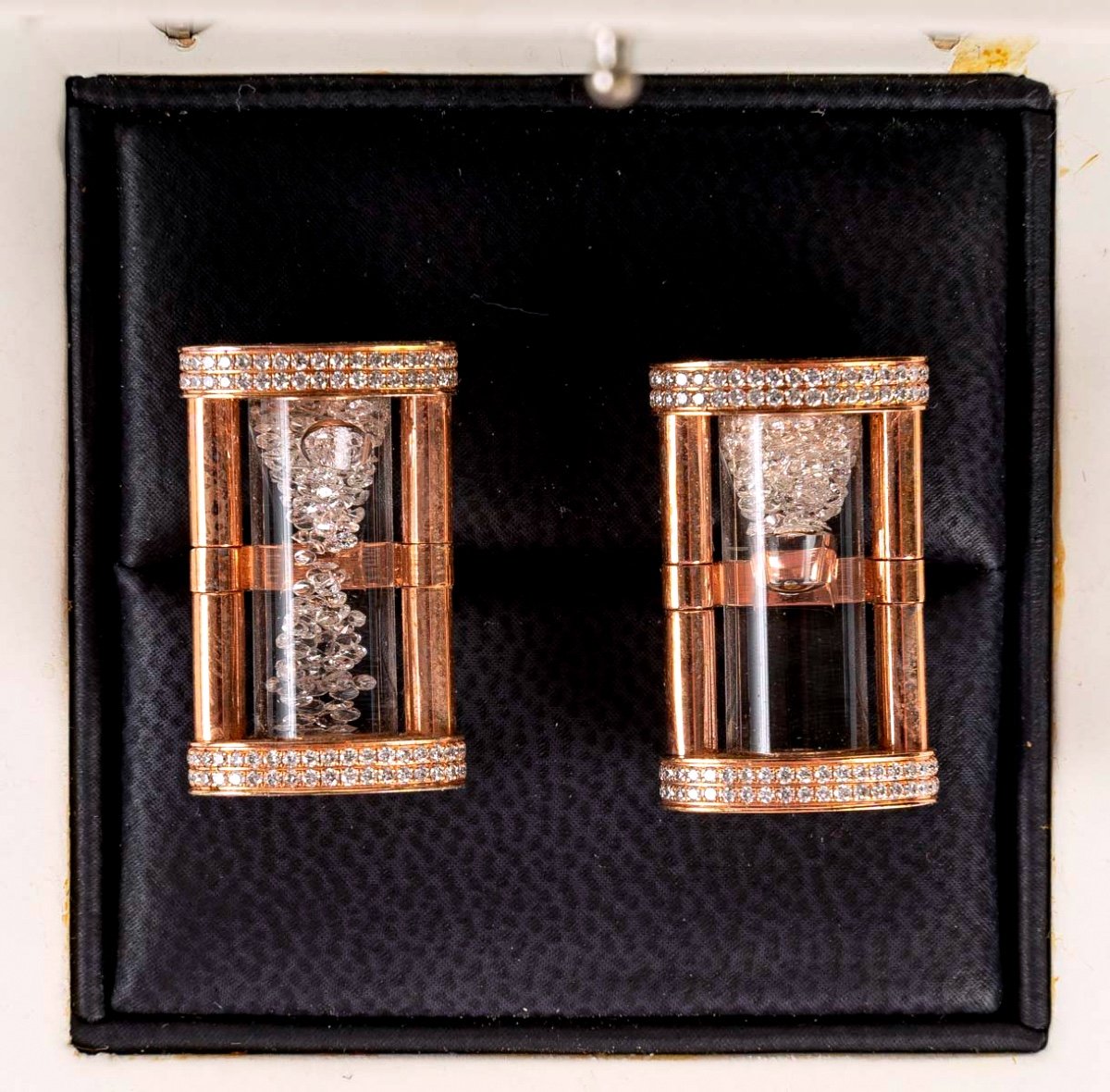 Rose Gold And Diamond Cufflinks - Maison Jacob & Co - 20th Century-photo-3