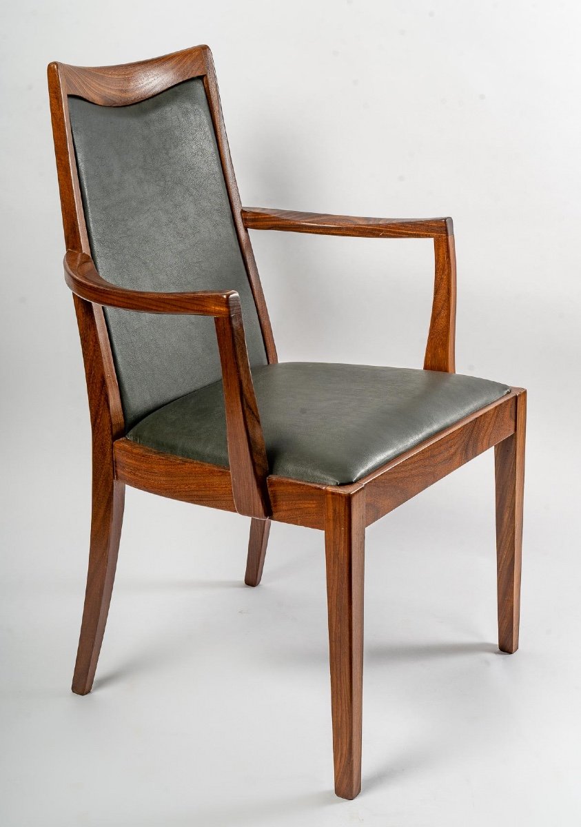 Deux fauteuils  - Palissandre de Rio et cuir  -  Estampillée  G-Plan -XXème