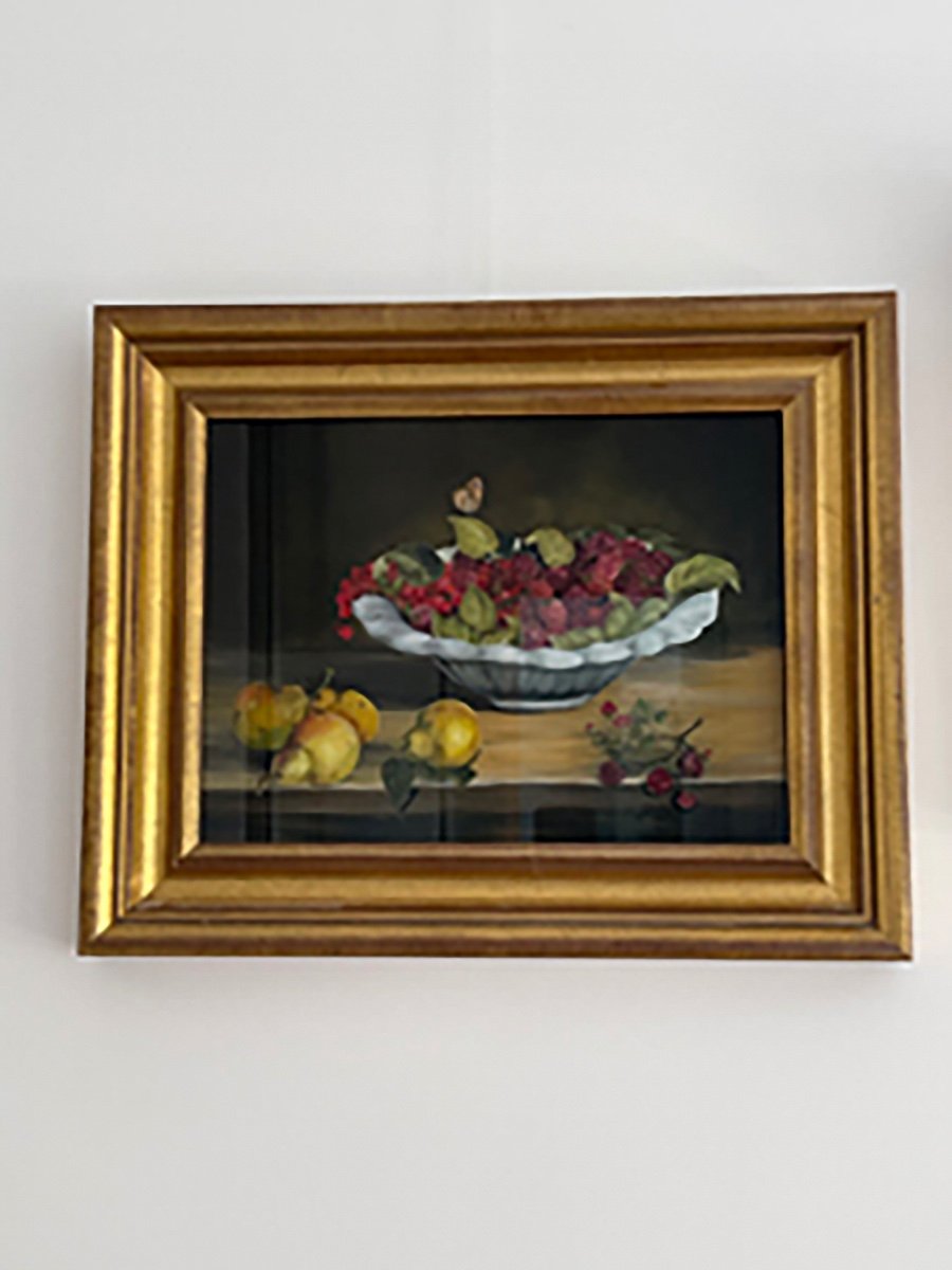 Oils On Realistic Panel - Still Life - Mid XIXth Century - Circa: 1850 - 1870-photo-2