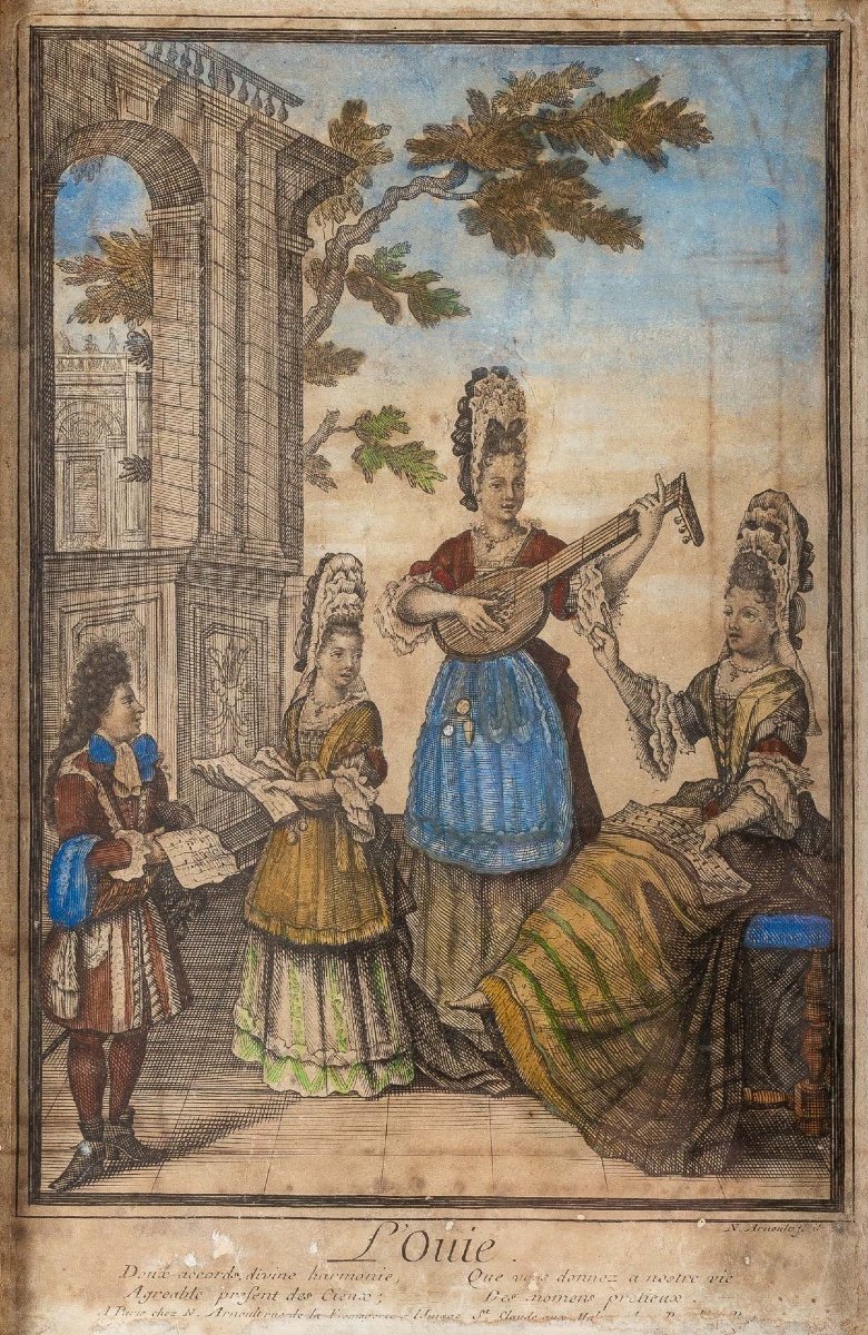 Four Old Allegorical Prints - Nicolas Arnoult - Period: XVII - Circa: 1680-photo-3