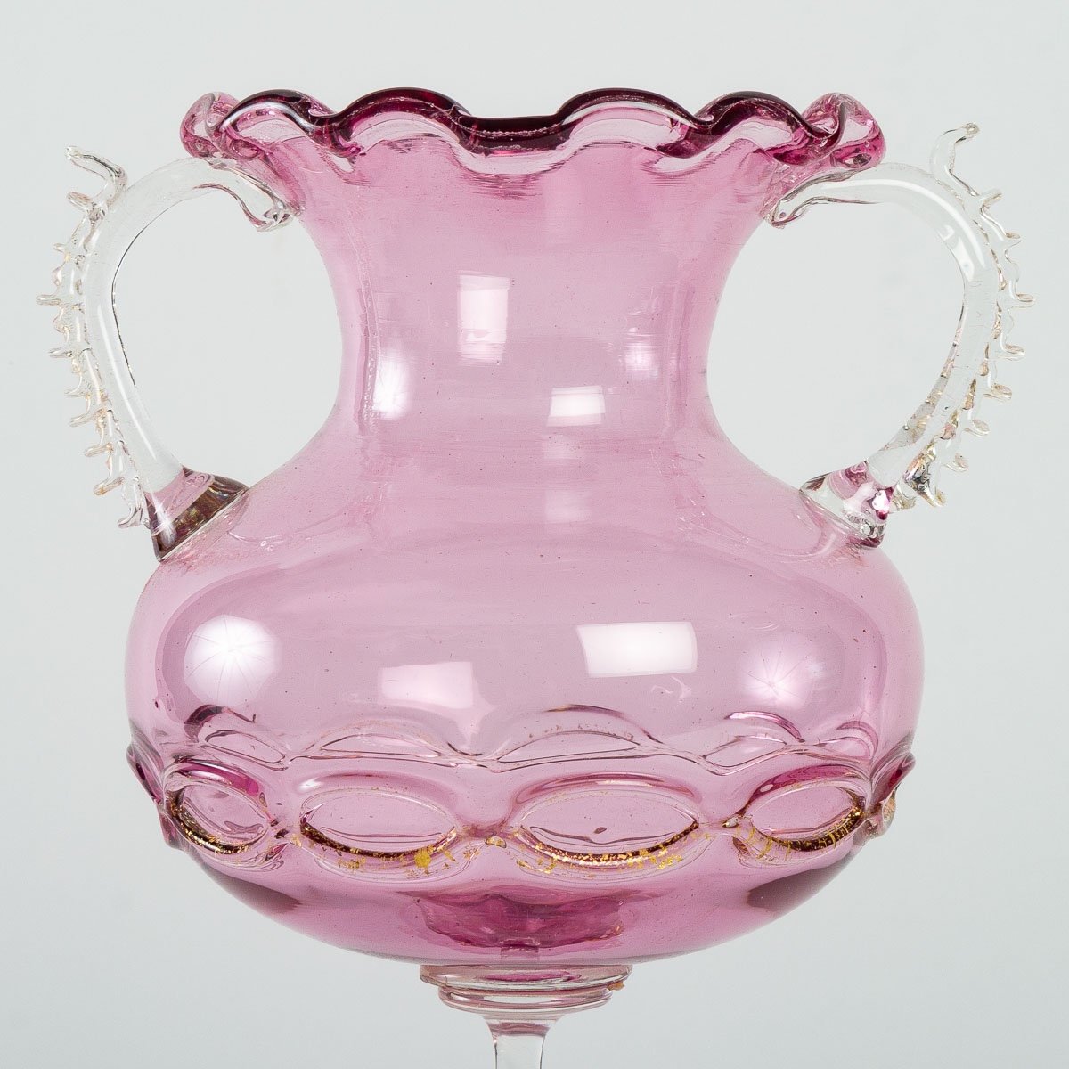 Campaniform Glass On Foot - Murano - Period: First Tiers XXth-photo-2
