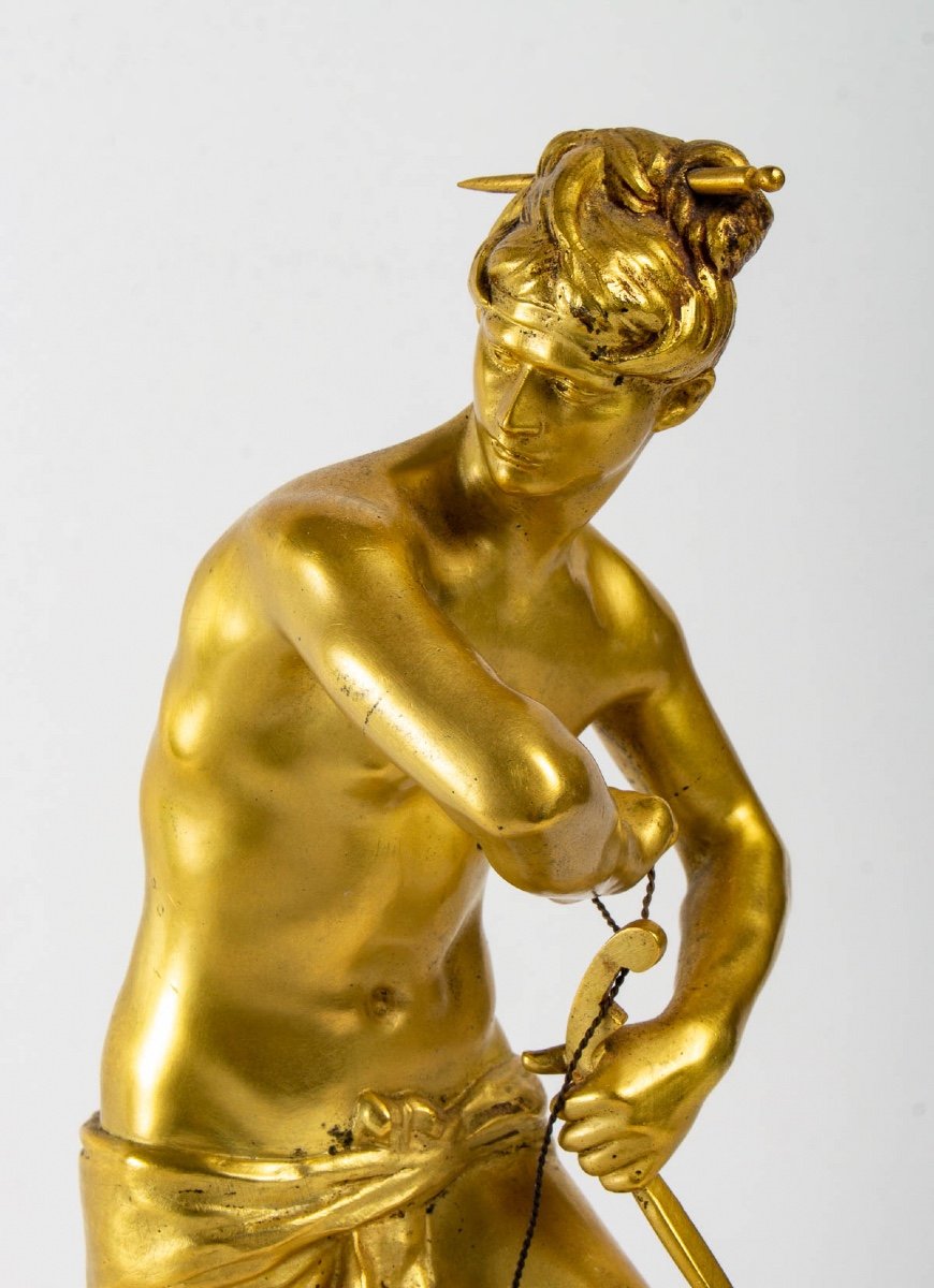 Gilt Bronze Group - Sarpédon - Signed: Henri Peinte - Period: XIXth-photo-1